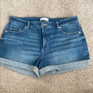 LOFT Blue Jean Shorts with Casual Rolled Hem